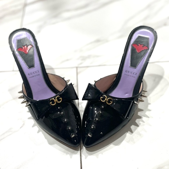 💯Authentic GUCCI Studded Mules! ♥️🖤♥️🖤 - Picture 9 of 9